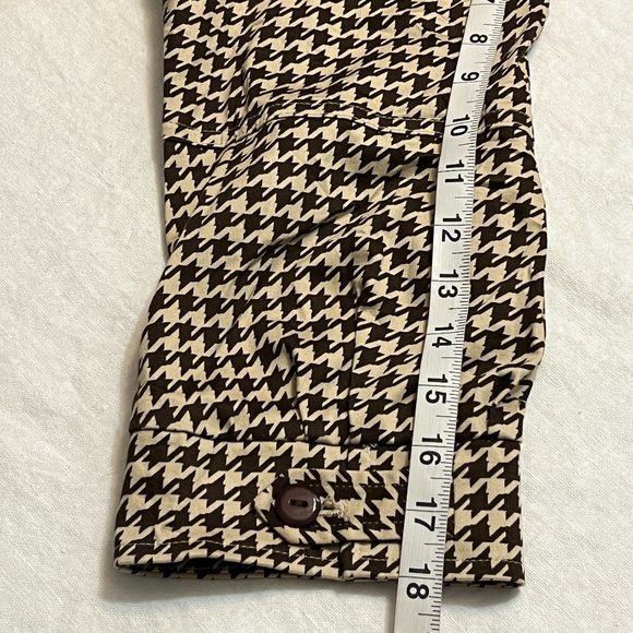 Joan Rivers Women's Blazer Beige Brown Geometric Size Large Jacket Button - Picture 6 of 8